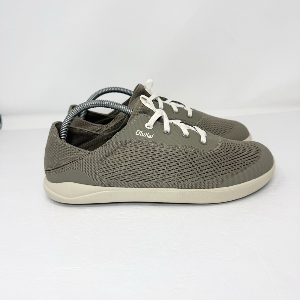 OluKai Moku Pae Shoes Mens 9 Tapa Mesh Casual Comfort Slip On Boat Sneakers